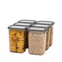 Hermia Set de 6 Cajas de Almacenaje Antracita 1500 ml